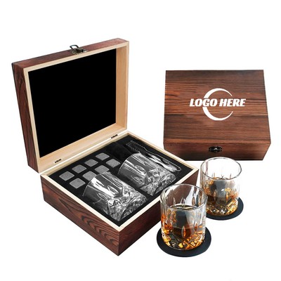 Whiskey Stones Glass Gift Box Set